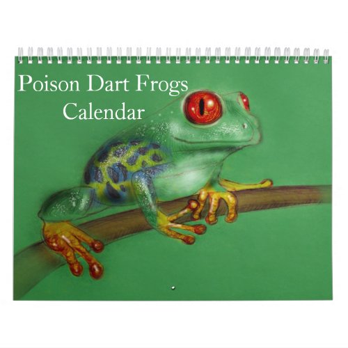 Poison dart frogs calendar 2023