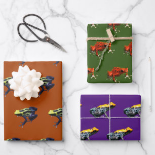 Poison Dart Frogs Wrapping Paper Sheets