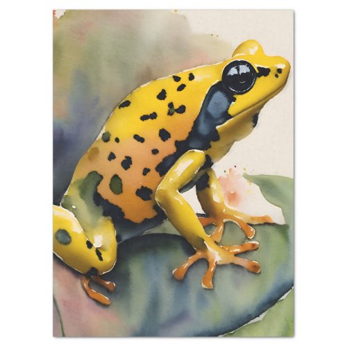 Poison Dart Yellow Frog Watercolor Tissue Paper
