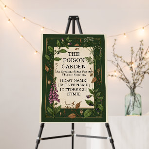  Poison Garden Halloween Invitation   Dark Botanic Foam Board