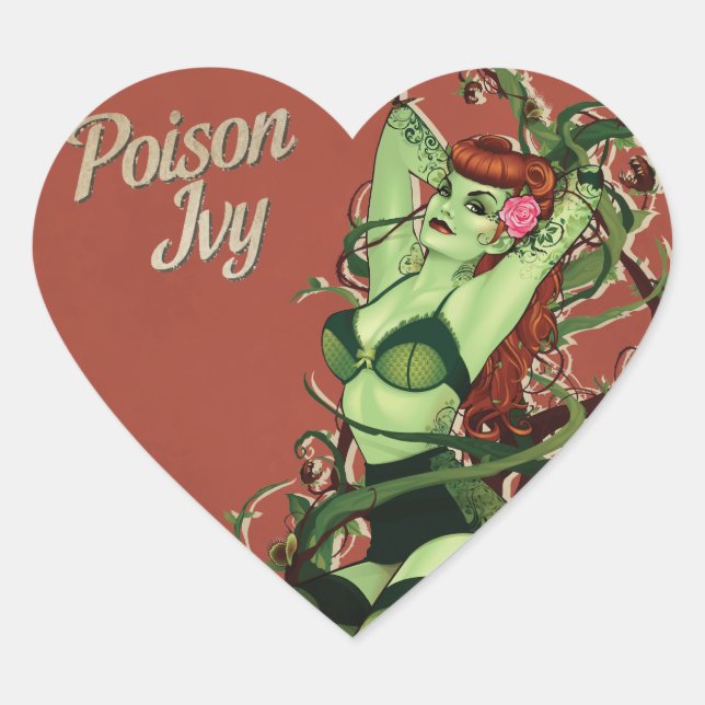 Poison Ivy Bombshell Heart Sticker (Front)