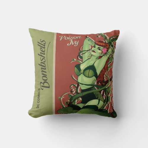 Poison Ivy Bombshell Throw Pillow