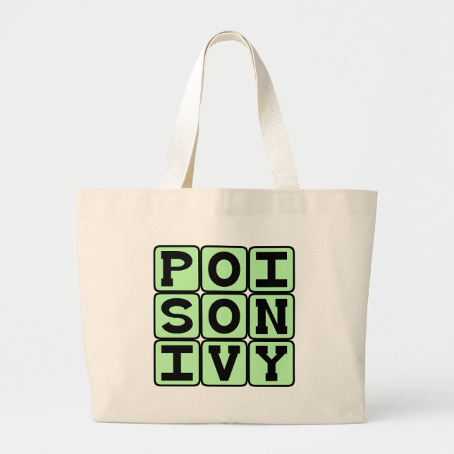 Poison Ivy, Itchy Plant Large Tote Bag (Front)