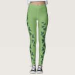 Poison Ivy Leaf leggings | Lime Green leggings<br><div class="desc">Lime green leggings with images of real poison ivy leaves on them. Leaves of three, let them be. Help to identify poison ivy if you are wearing these leggings. These would also be fun as a poison ivy cosplay legging.</div>