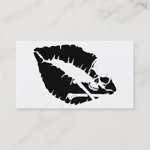 Customizable poison lips business card templates