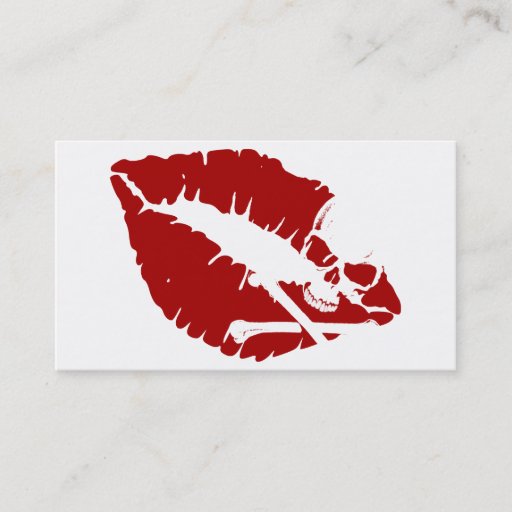 Customizable poison lips business card templates