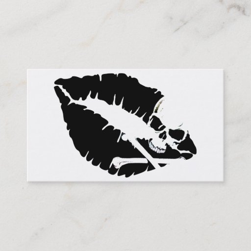 Customizable poison lips business card templates