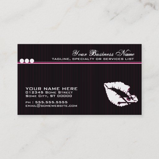 Customizable poison lips business card templates
