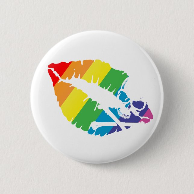 poison lips pinback button (Front)