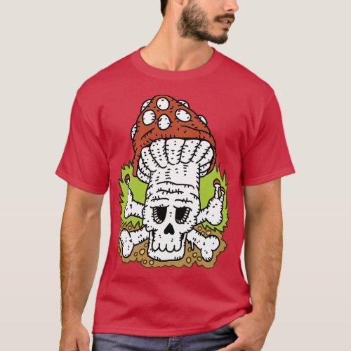 poison mushroom skull T_Shirt