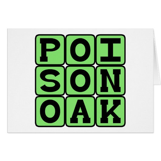 Poison Oak, Itchy Leaf Cards (Front Horizontal)