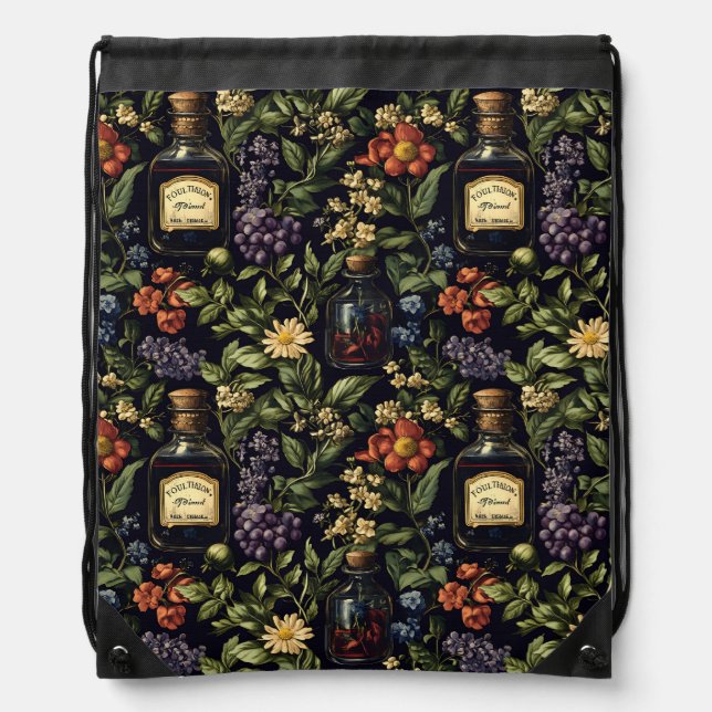 Poison Petals Drawstring Bag (Front)