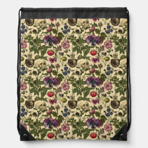 Poison Petals Drawstring Bag