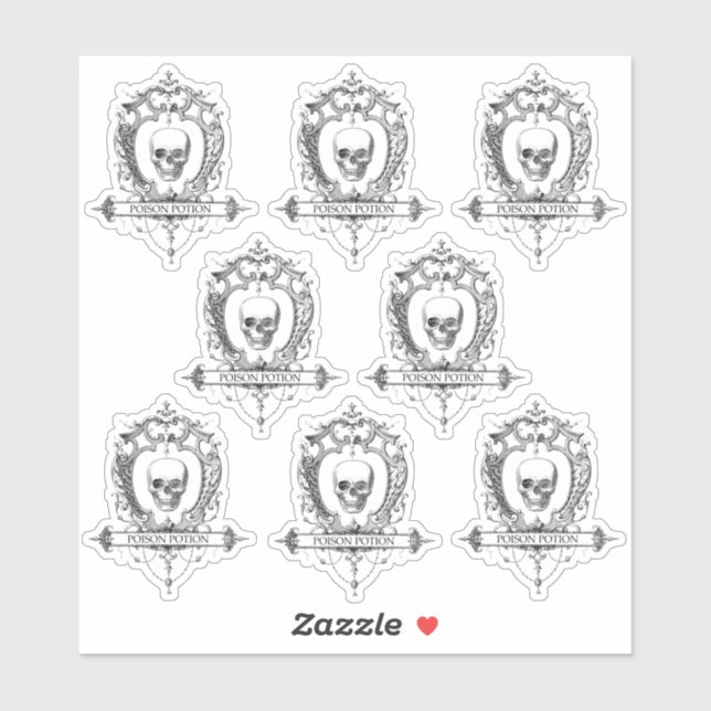 Poison Potion Halloween 1.5" x 2" Sticker (Sheet)