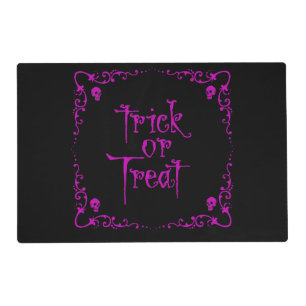 Poison Purple Trick or Treat Laminated Placemat