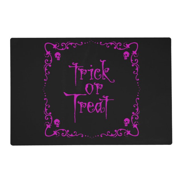 Poison Purple Trick or Treat  Laminated Placemat (Front)