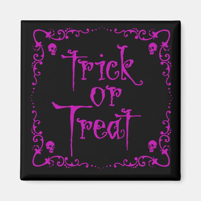 Poison Purple Trick or Treat  Magnet (Front)