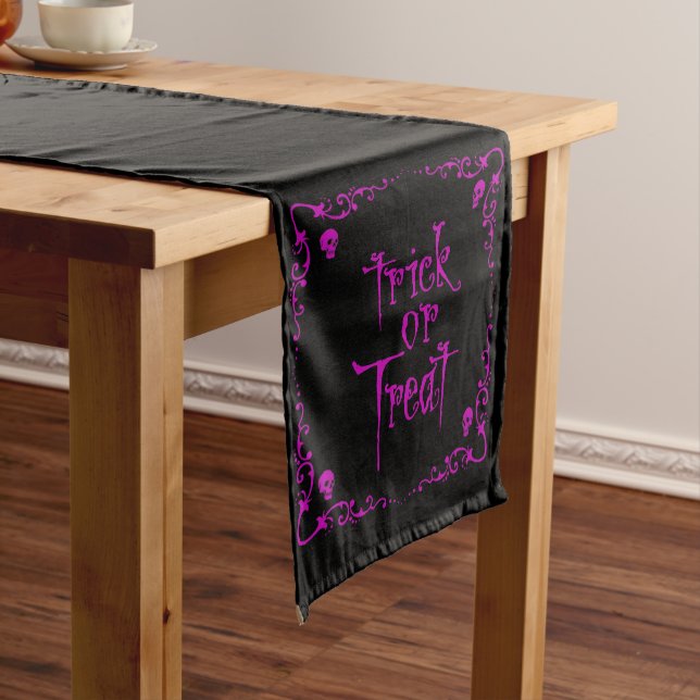 Poison Purple Trick or Treat  Medium Table Runner (In Situ)