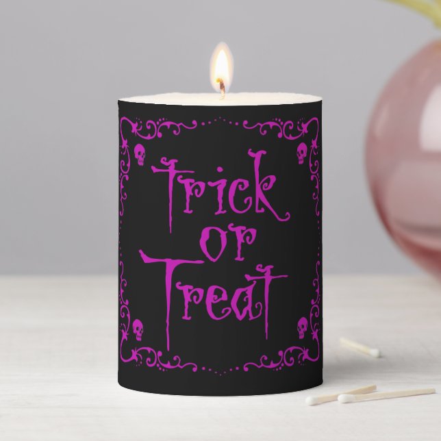 Poison Purple Trick or Treat  Pillar Candle (In Situ)
