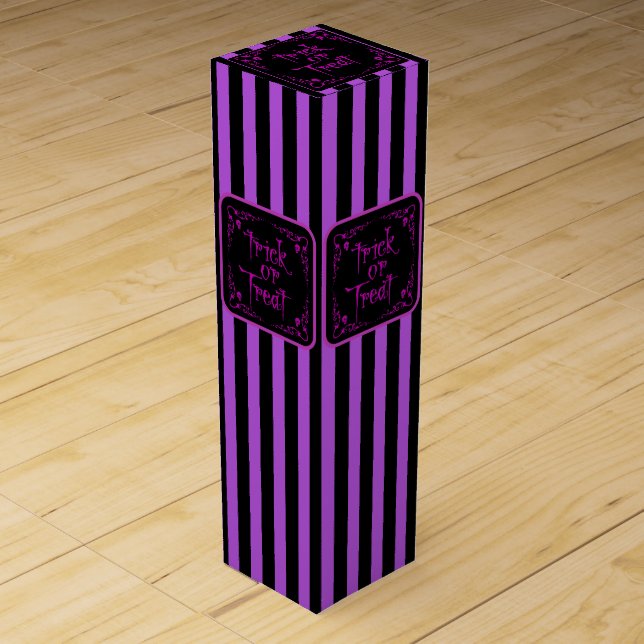 Poison Purple Trick or Treat  Wine Box (Front)