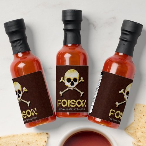 Poison Skull And Crossbones Design Hot Sauces