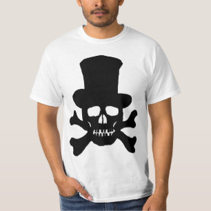Poison Skull and Crossbones with Top Hat T-shirt