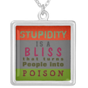 POISON STUPIDITY ~ Square Necklace
