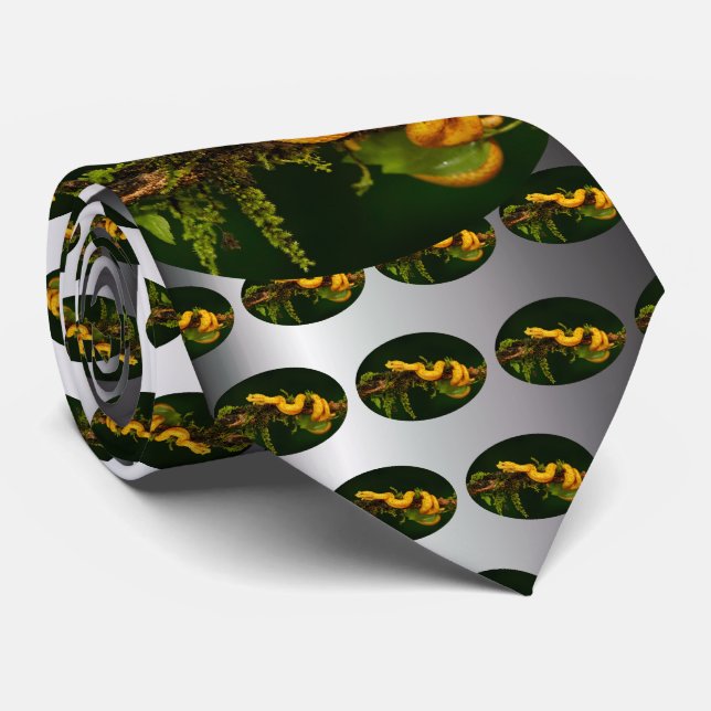 Poison Viper Snake from Costa Rica Neck Tie (Rolled)
