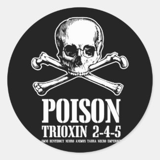 Poison Zombie Trioxin 3-4-5 Dawn of the Dead Classic Round Sticker