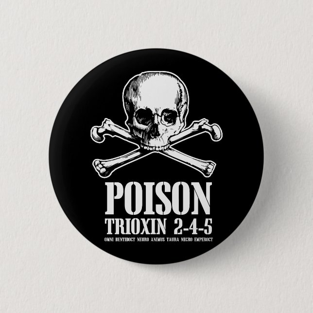 Poison Zombie Trioxin 3-4-5 Dawn of the Dead Pinback Button (Front)