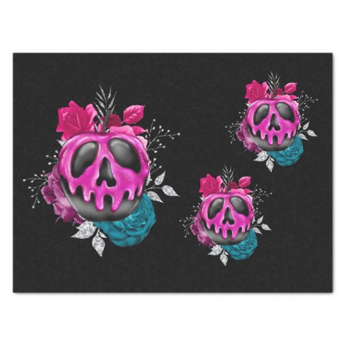 Poisoned Candy Apple With Flowers Decoupage Tissue Paper