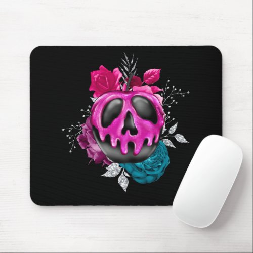 Poisoned Candy Apple With Flowers Mouse Pad
