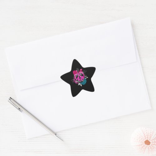 Poisoned Candy Apple With Flowers Star Sticker