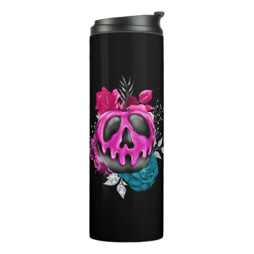 Poisoned Candy Apple With Flowers Thermal Tumbler