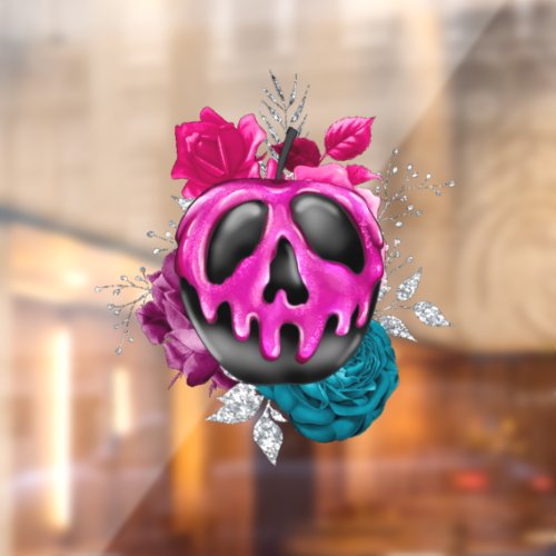 Poisoned Candy Apple With Flowers Window Cling