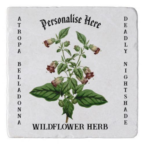 Poisonous Atropa Belladonna Herb Floral Flower Trivet