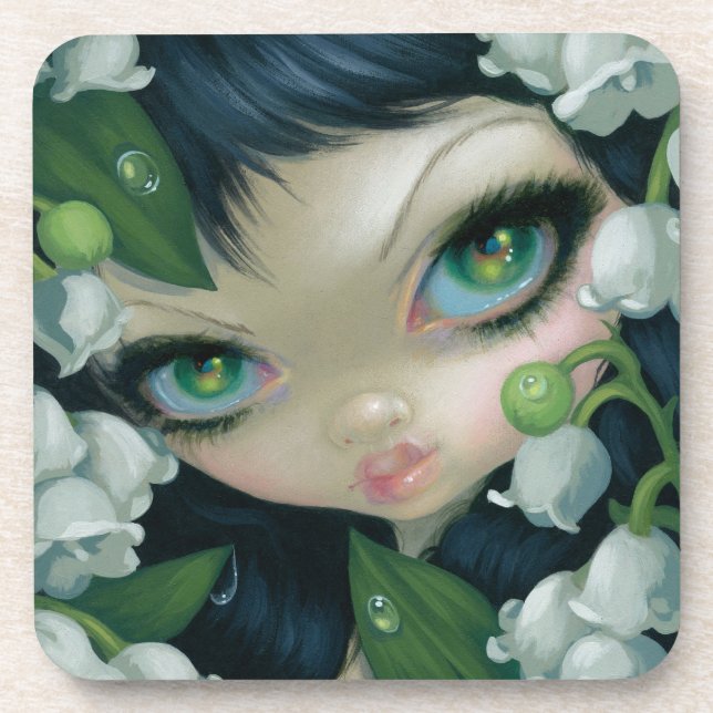 "Poisonous Beauties XI: Lily of the Valley" Coaste Beverage Coaster (Front)