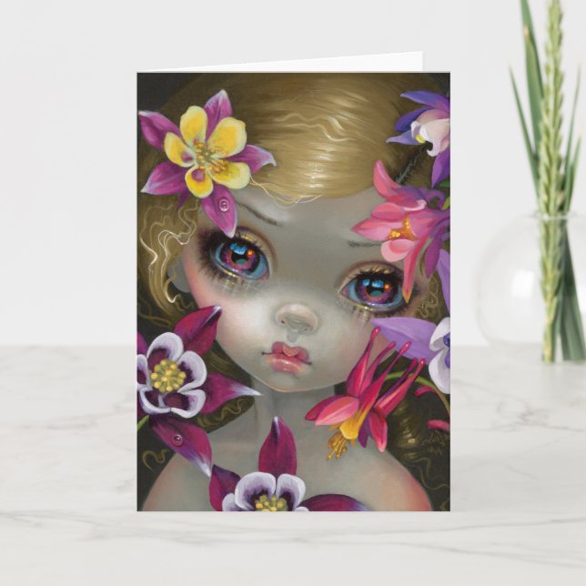 "Poisonous Beauties XIII: Columbine" Greeting Card (Front)