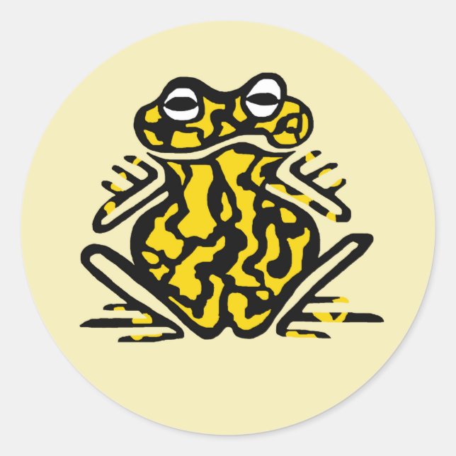 Poisonous Corroboree  FROG - Amphibian - Nature Classic Round Sticker (Front)