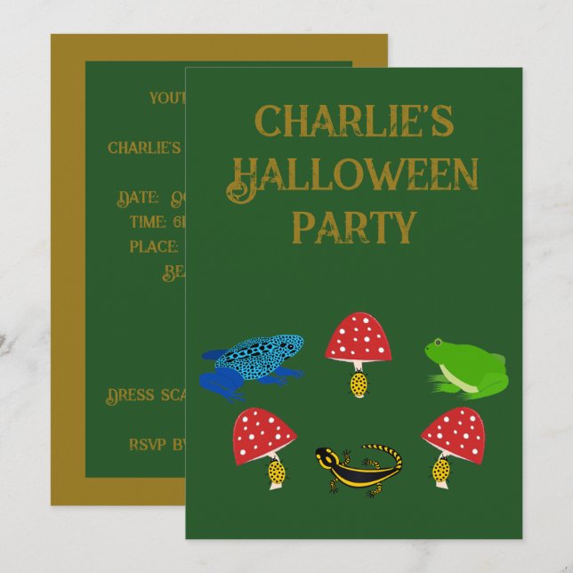 Poisonous Forest Halloween Custom Invitation (Front/Back)