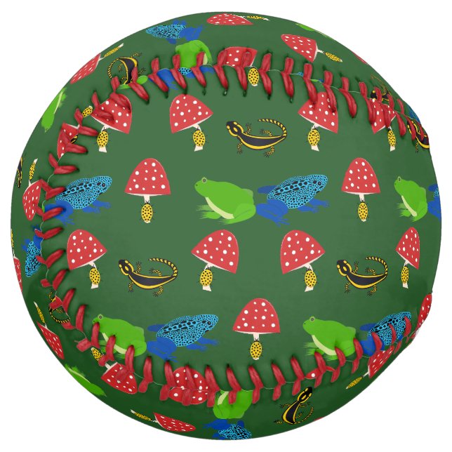Poisonous Forest Halloween Patterned Softball (Front Left)