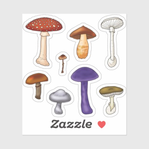 Poisonous Mushrooms Sticker