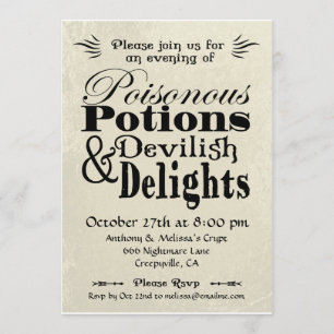 Poisonous Potions Invitation