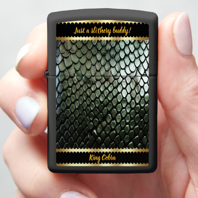 Poisonous snakeskin patterns in nature zippo lighter (In Hand)