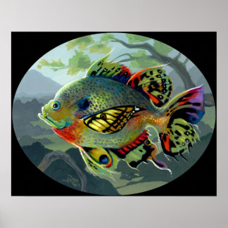 Poissons Volants: Etude II ART PRINT flying fish