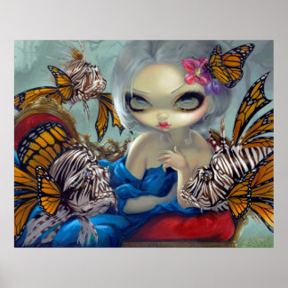 Poissons Volants: Le Poisson-Lion ART PRINT rococo