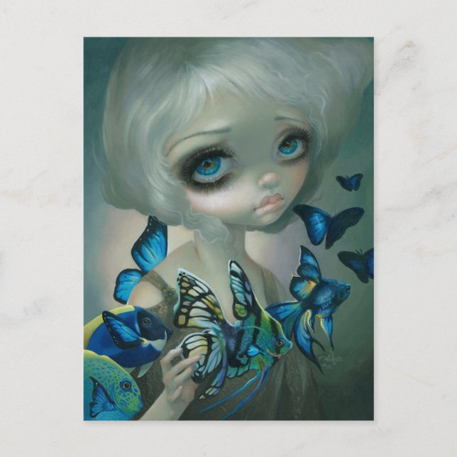 "Poissons Volants:  Les Poissons Bleus" Postcard (Front)