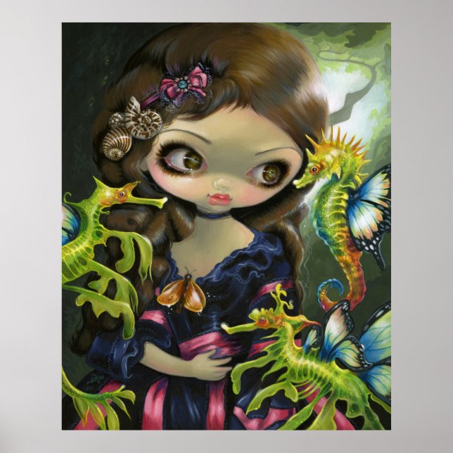 Poissons Volants: L'Hippocampe ART PRINT Seahorse (Front)