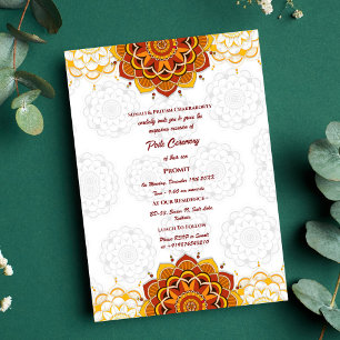 Poite Janeu Upanayanam Hindu Holy Thread Floral Invitation