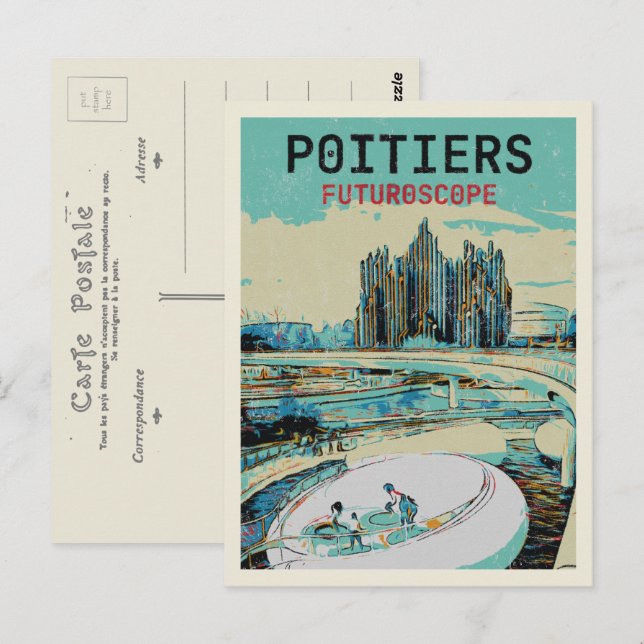 Poitiers France view of futuroscope theme park Pos Postcard (Front/Back)